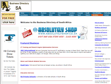 Tablet Screenshot of directorysouthafrica.co.za